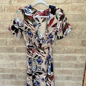 LUSH Multi Floral Wrap Style Maxi Dress